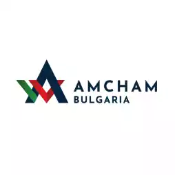 Logo of AmCham Bulgaria featuring a stylized letter A with green, red, and blue elements on a white background, and the text 'AmCham Bulgaria' to the right.